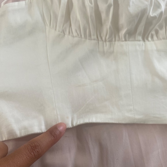 House of CB Lilibeth White Bustier Top sz Small - Picture 7 of 11